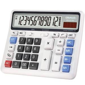 lot 3980 image: Desktop Calculator Extra Large LCD Display 12-Digit Big Number Accounting Calculator with Giant Response Button, Battery & Solar Powered, Perfect for Office Business Home Daily Use(OS-2135)