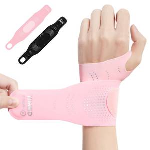 lot 3986 image: Ultra-Thin Wrist Brace Support for Carpal Tunnel, Wrist Brace for TFCC Tears, Elastic Wrist Wraps for Sports Work Typing Sleeping, Wrist Straps for Weightlifting, Golf, Tendonitis, Arthritis (Pink)