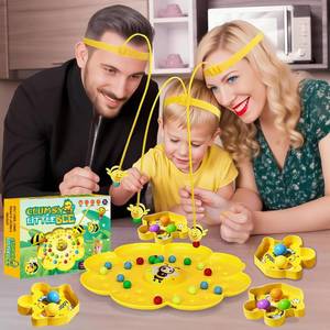 lot 4007 image: QSXVTR Magnetic Bee Catcher Game - Outdoor Backyard Fun for Kids Games &amp Family, Adjustable HeadbandFamily Party Travel Games for Indoor, (2-4 Players)