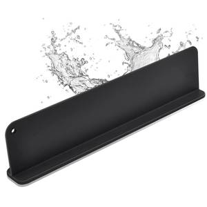 lot 4029 image: Silicone Sink Splash Guard, Sink Splash Guard with Suction Cup, Kitchen Sink Splash Guard that Can Be Placed Behind the Sink, Sink Splash Guard(17.3 x 4.1 Inch Black)