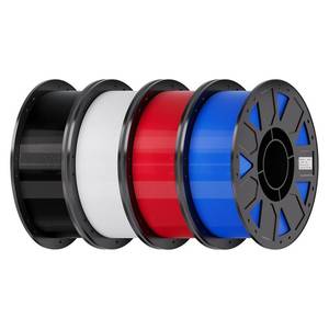 lot 4030 image: Creality Ender PETG 3D Printer Filament 1.75mm 4KG (8.8lbs), High Precision, Strong Toughness, Odorless, Better Flow, Moistureproof 3D Printing Ender PETG Filament, WhiteBlueRed