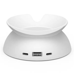 lot 4042 image: Made for Amazon Stand with USB-C and USB-A Charging Ports for Echo Spot (2024 Release)