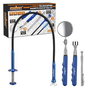 lot 4051 image: HORUSDY 4PCS Telescoping Magnetic Pick Up Tool Kit, Magnetic Sweepers Set with 360° Inspection Mirror, 2 Telescoping Magnetic Pickup Tools (5 25.66.9-29.5 in)