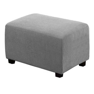 lot 4056 image: H.VERSAILTEX Ottoman Cover Slipcover Rectangle Fit Length 29-34 Footrest Sofa Slipcovers Stool Cover Footstool Protector Covers Feature Stretch Thick Soft Jacquard Fabric Removable Washable - Dove