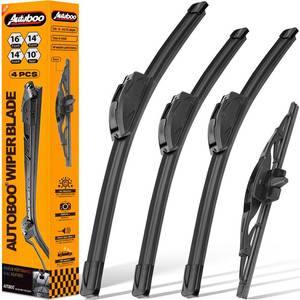 lot 4070 image: AUTOBOO 161414 Windshield Wipers with 10 Rear Wiper Blade Replacement for Toyota FJ Cruiser 2014 2013 2012 2011 2010 2009 2008 2007-Original Factory Quality (Pack of 4)