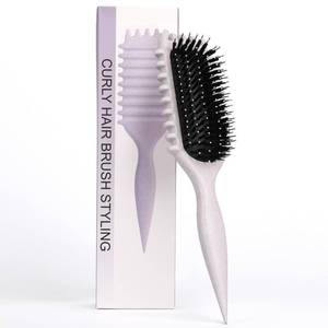 lot 4080 image: Curl Defining Brush, Multi Purpose Styling Brush for Separating, Combing and Curling Hair to Reduce Pulling (Cream)