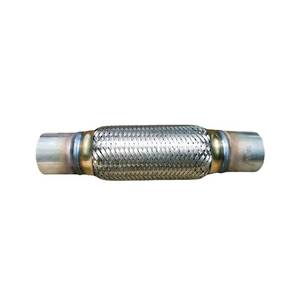 lot 4083 image: SUISFLXGRO Exhaust Flex Pipe Universal Type 100% Stainless Steel For Heavy Duty and Cars (1 PC, 2.25X8X12)