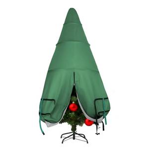 lot 4095 image: FAMIROSA Upright Christmas Tree Storage Bag 9ft, Pop up and Foldable Metal Structure Xmas Tree Bags for Storage Assembled Artificial Trees, Holiday Tree Cover with Quick Release Straps Buckle, Green