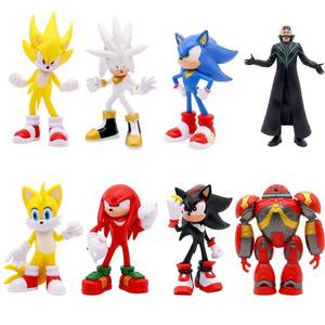 lot 4098 image: DYALE 8PCS Super Speed Hedgehog Action Figures, 5.2-5.7-Inch PVC Figures, Perfect for Kids and Anime Movie Fans