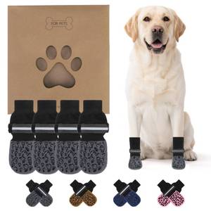 lot 4104 image: KOOLTAIL Anti Slip Dog Socks to Prevent Licking Paws,Dog Shoes for Hot Pavement, Reflective Traction Control Booties, Dogs Boots & Paw Protector for Hardwood Floors Small Medium Large Senior Dogs