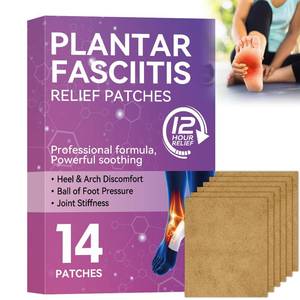 lot 4110 image: Plantar Fasciitis Relief, Natural Heel Discomfort Relief for Plantar Fasciitis, 12 Hour Maximum Strength Deep Hot, Soothing of Joint Soreness for Heel Discomfort 12 Patches
