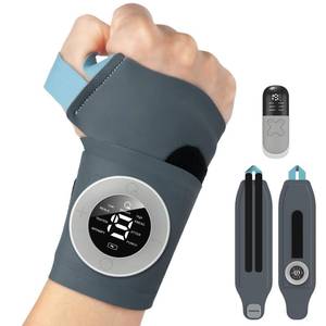 lot 4111 image: Cordless Wrist Heating Pad with Pulse Massage, 3-Temperature & 19 Modes for Hand & Wrist Pain Relief, Electric Heat Wrap Soothes Sore Muscles from Typing, Gaming, Sports & Daily Use, Fits Both Hands