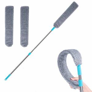 lot 4113 image: Retractable Gap Dust Cleaner Under Appliance Microfiber Duster Dust Brush with Extension Pole (36 to 49 inches) Cleaning Duster for Bed High Ceilings Furniture Bottom Household Gap Duster Gray