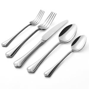 lot 4127 image: KINGSTONE Silverware Set, 60-piece 1810 Stainless Steel Flatware Set Cutlery Set for 12, for Kitchen, Home, Wedding, Party, Mirror Polished and Dishwasher Safe, Featured Gifts