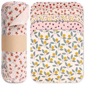 lot 4157 image: Mikccer Reusable Paper Towels Roll, 25 Packs Washable Cotton Flannel Paper Towels, wCardboard Roll, 10 X 10in Super Soft, Absorbent, Fits on All Holders Kitchen Cloths Paper Towels