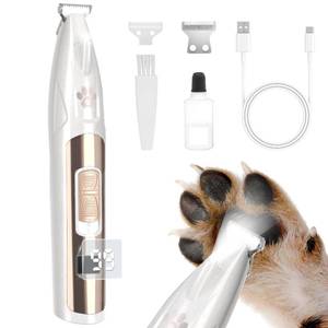 lot 4164 image: GIMPYN Dog Paw Trimmer with LED Display, 35dB Low Noise Electric Dog Clippers for Grooming, Cordless 20mm-Blade for Trimming Dogs Hair Around Paws, Eyes, Ears, Face, Rump with LED Light (White)