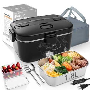 lot 4170 image: COZYEXPERT Electric-Lunch-Box-Heated-Food-Warmer 100W Heating Lunchbox for Adults 1.8L Portable Food Heater for WorkCar, 12V24V110-230V