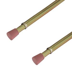 lot 4175 image: Kowibcl Regular Duty Lightweight Tension Rod 716 Diameter Adjusts from 18-28 Inches Brass Finish (2PCS)
