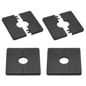 lot 4179 image: PATIKIL Wall Split Flange 86mm  3.4 OD, 4 Pcs Square Escutcheon Plate Cover PPR Plumbing Cover Plates with Self-Adhesive Tape for 22mm  0.9 Dia Water Pipe Faucet, Black