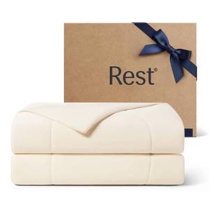 lot 4197 image: REST Evercool Cooling Comforter, KingCali King, Blanket for Hot Sleepers, All Season Bedding to Keep Cool for Night Sweats, Breathable Lightweight Blanket, 106x90 Inches, Snow Ivory