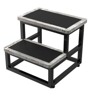 lot 4211 image: Step Stools for Adults Kids, Heavy Duty Sturdy Foot Stool with Non-Slip Mat, Metal Frame Hold Up to 500 Lbs Capacity for Kitchen Bathroom Bedroon, Dark Grey