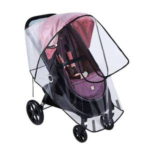 lot 4228 image: Universal Clear Baby Stroller Weather Shield - Waterproof Rain Cover Protection for Snow, Wind, Rain - Safe Material Travel Stroller Cart Accessory