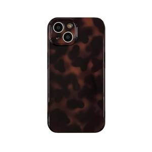 lot 4235 image: Reezaddin Aesthetic Tortoise Shell Phone Case for iPhone 14 6.1in,Retro Cool Girl Leopard Print Brown Amber Trendy Full Camera Protective Cover for iPhone 14 6.1