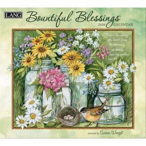 lot 4239 image: Lang Bountiful Blessings 2026 Wall Calendar 13.4 x 12, 12-Month Calendar with Stapled Binding, Linen-Embossed Art &amp Inspirational Scripture by Susan Winget