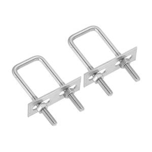 lot 4249 image: PATIKIL M6x25x75mm Square U-Bolts Kit, 2Set 304 Stainless Steel Square U Shaped Bolts Replacement Parts with Frame Plates and Nuts for Ski Board Sailboat Trailer