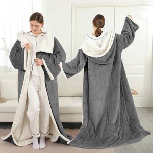 lot 4288 image: ESTINGO Wearable Electric Throw Heated Blanket with Foot Pocket, Heated Electric Blanket with Sleeves, 6 Heating Levels and 1-4H Timer, Heated Hoodie Women for Mom Grandma 50x70 Grey