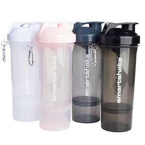 lot 4324 image: Smartshake Slim 4-Pack Protein Shaker Bottle 400 ml  13.5 oz Storage Included - Leakproof Screw-on Lid - BPA Free Unisex - Black, White, Stormy Gray, Cotton PINK MISSING LID
