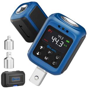 lot 4333 image: ALAIAL Digital Torque Adapter 12, 0.7-44.3 Ft-lb1-60 Nm, Digital Torque Wrench Converter with 2% Accuracy, Buzzer and LED Indicator, 2 Modes, 4 Units, 38 &amp 14 Adapters for Car, Moto