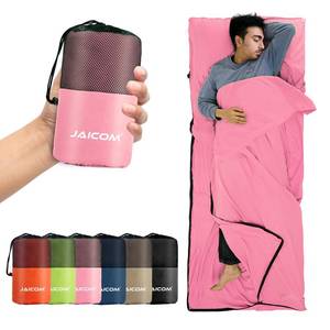 lot 4350 image: JAICOM Sleeping Bag Liner, Travel Sheets & Adult Sleep Sack, Ultralight and Portable Summer Sleeping Bag - Ideal for Backpacking, Hotels and Hostels, Business Trips, Camping