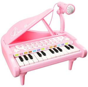 lot 4362 image: Love&Mini Pink Piano Toys for 1Years Old Girls First Birthday Gifts Toddler Piano Music Toy Instruments with 24 Keys and Microphone