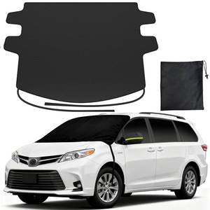 lot 4363 image: REEVAA Upgraded Car Windshield Cover for Ice & Snow All-Weather Protection Magnetic Fit Weatherproof Frost Cover, Winter Accessories, Fit for MPV, Van, Full-Size Trucks