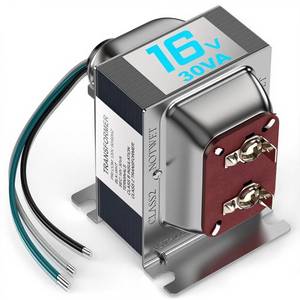 lot 4377 image: 16V 30VA Doorbell Transformer for Ring Video Doorbells, Compatible with Ring, Nest Hello, Wyze and Eufy Video Doorbells, Power Supply for Nest, Ecobee, Sensi and Honeywell Thermostat