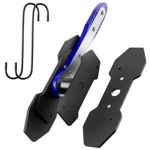 lot 4388 image: Brake Caliper Compression Tool, Caliper Piston Compressor Tool with Additional 2 pcs Large Steel Plate and 2 Hooks, 360°Adjustable Brake Caliper Tool for Single Twin Quad Piston Calipers (Blue)