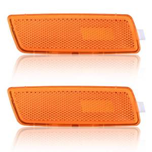 lot 4392 image: YOLLKY 1 Pair Front Bumper Side Marker Lights Turn Signal Lamps Cover Lens for Volkswagen Jetta 2005-2010 for Volkswagen MK5  MK6  Replaces # 1K5945071A, 1K5945072A