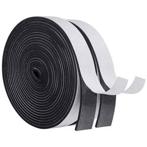 lot 4401 image: MAGZO Weather Stripping Door Seal, 1 Inch Wide X 18 Inch Thick Adhesive Foam Tape Soundproof Weatherstripping for Windows, 2 Rolls Total 33FT Black