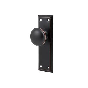 lot 4406 image: newliplace 2 Pack Vintage Single Sided Dummy Door Knobs Interior, Antique Long Plate Dummy Door Knobs in Oil Rubbed Bronze