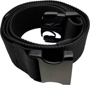 lot 4414 image: Gait Belt with Plastic Buckle by LiftAid - Transfer and Walking Aid with Belt Loop Holder for Assisting Therapist, Nurse, Home Care - 60L x 2W (Black)