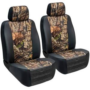 lot 4421 image: Mossy Oak LPI Truck Heavy Duty Seat Covers for Front Seats Fits Full-Size SUV or Truck Includes Front and Rear Storage Pockets, Built-in Molle Style Organizer Semi-Custom Fit 2pcs