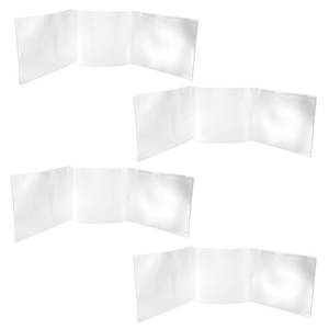 lot 4433 image: 4pcs Mahjong Card Protector Cover, 6.4x5.3 Inch 2025 Large Clear Mahjong Card Sleeve Durable PVC Transparent Card Holder Case Protector Accessories Gifts