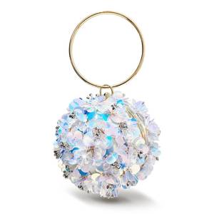 lot 4441 image: Sparkling Rose Golden Clutch Bag - Rhinestone Flower Design, Elegant Evening Handbag for Women, Perfect Party Dress Accessories