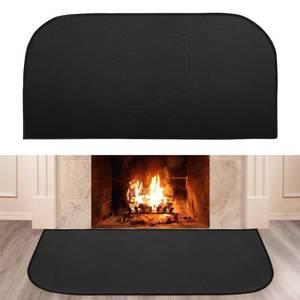 lot 4447 image: Fireplace Rugs Fire Resistant - 20 X 40 X 0.04 Inch D Shape Fire-Proof Hearth Blanket Mat Carpet Protector for in Front of Fireplace for Stove, Decks, Indoor, Outdoor, Fire Pit, Grill & Floor