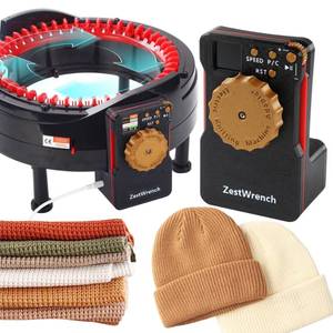 lot 4460 image: 2025 Upgrade ZestWrench Electric Knitting Machine Adapter for addi Express King Size Knitting Machine 46 Needles, Knitting Machine Automatic Accessories LCD Panel &amp Row Counter