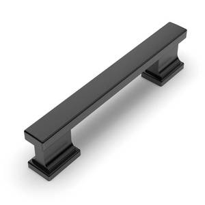 lot 4470 image: Amerdeco 10 Pack Matte Black Cabinet Hardware - 3-34 Inch(96mm) Hole Center Drawer Pulls for Kitchen, Bathroom & Dresser - ZH00013