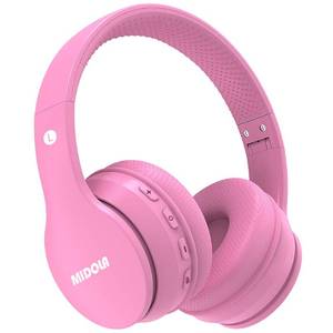 lot 4475 image: MIDOLA Kids Headphones Bluetooth 5.4 Wireless 68H Play Time Volume Limit 8594dB Over-Ear Foldable Headset,Type-C Fast Charging,with Wired Aux Mic for Toddler Child Pad Tablet Pink