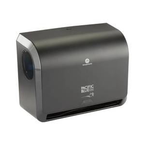 lot 4480 image: Georgia-Pacific Pacific Blue Ultra 9 Mini Automatic Paper Towel Dispenser by GP PRO (Georgia-Pacific), Black, 54518, 14.1 W x 6.5 D x 11.1 H
