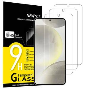 lot 4492 image: NEWC 3 Pack Designed for Samsung Galaxy S25 Plus, Galaxy S25 Edge, Screen Protector Tempered Glass, Bubble Free, Ultra Resistant